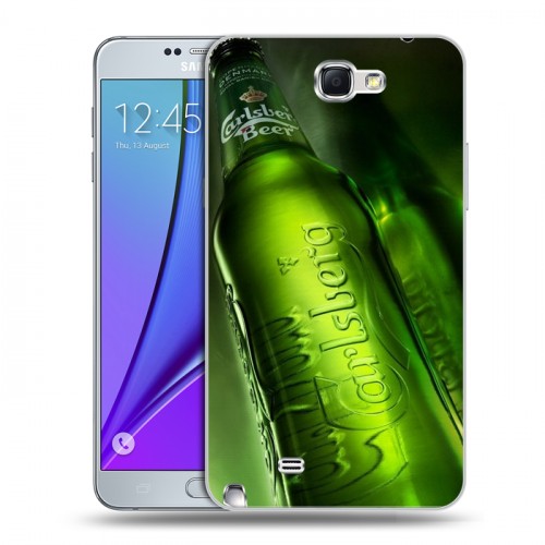 Дизайнерский пластиковый чехол для Samsung Galaxy Note 2 Carlsberg