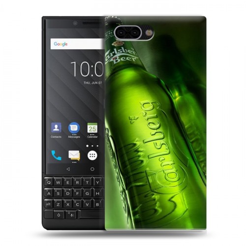 Дизайнерский пластиковый чехол для BlackBerry KEY2 Carlsberg