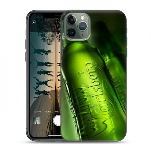 Дизайнерский пластиковый чехол для Iphone 11 Pro Carlsberg