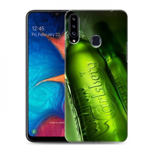 Дизайнерский пластиковый чехол для Samsung Galaxy A20s Carlsberg