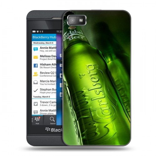 Дизайнерский пластиковый чехол для BlackBerry Z10 Carlsberg