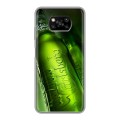 Дизайнерский силиконовый с усиленными углами чехол для Xiaomi Poco X3 Carlsberg