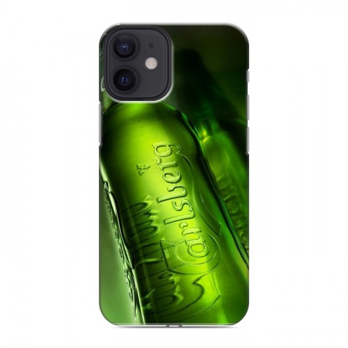 Дизайнерский силиконовый с усиленными углами чехол для Iphone 12 Mini Carlsberg