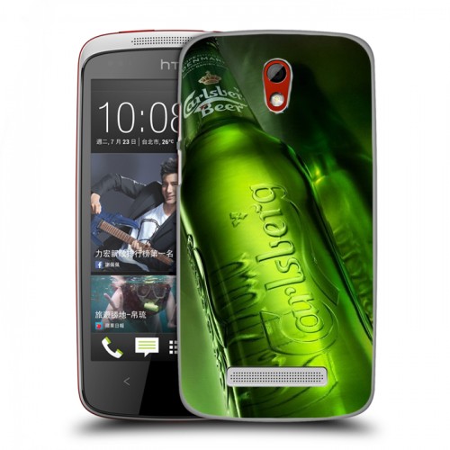 Дизайнерский пластиковый чехол для HTC Desire 500 Carlsberg