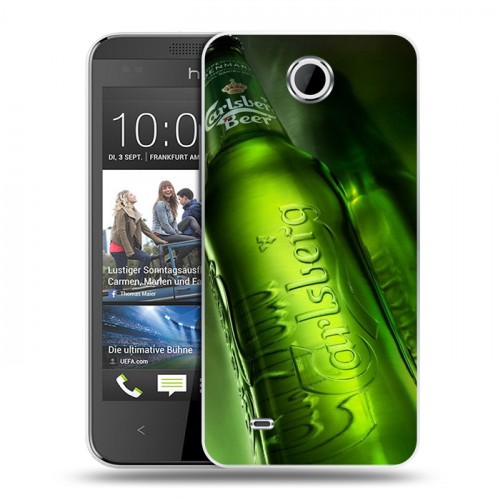 Дизайнерский пластиковый чехол для HTC Desire 300 Carlsberg