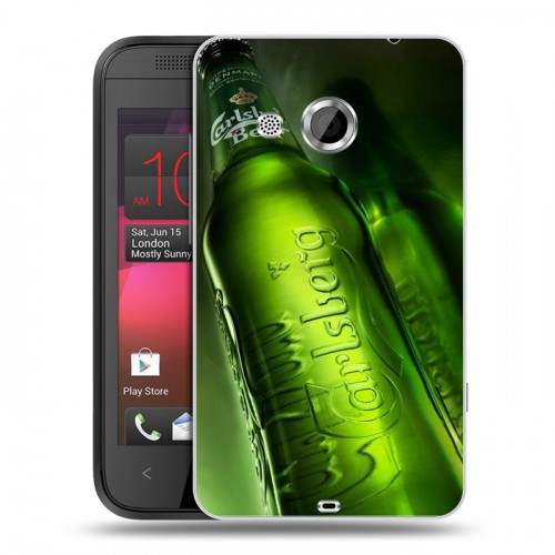 Дизайнерский пластиковый чехол для HTC Desire 200 Carlsberg