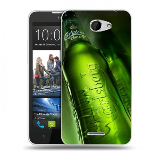 Дизайнерский пластиковый чехол для HTC Desire 516 Carlsberg