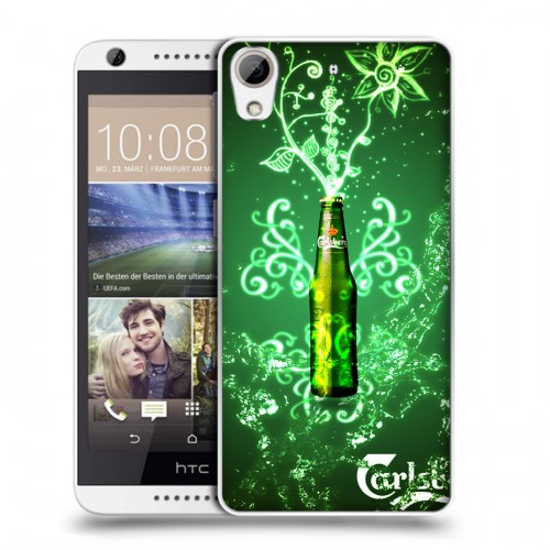 Дизайнерский пластиковый чехол для HTC Desire 626 Carlsberg