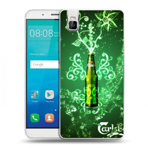 Дизайнерский пластиковый чехол для Huawei ShotX Carlsberg