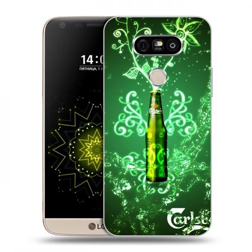 Дизайнерский пластиковый чехол для LG G5 Carlsberg