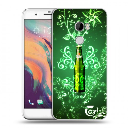 Дизайнерский пластиковый чехол для HTC One X10 Carlsberg