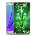 Дизайнерский пластиковый чехол для Samsung Galaxy Note 2 Carlsberg