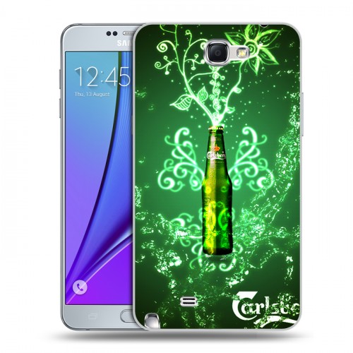 Дизайнерский пластиковый чехол для Samsung Galaxy Note 2 Carlsberg