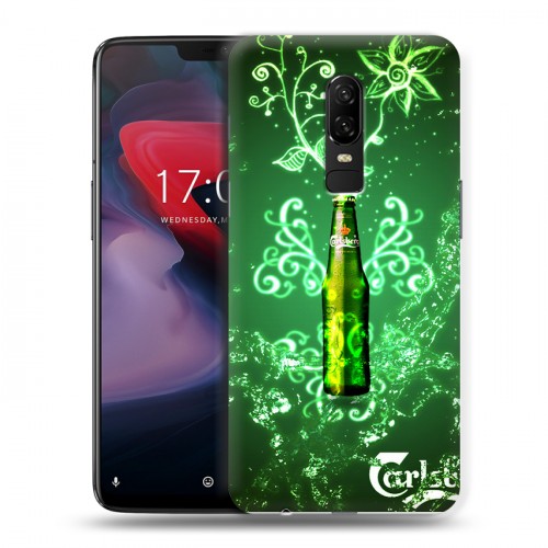 Дизайнерский пластиковый чехол для OnePlus 6 Carlsberg