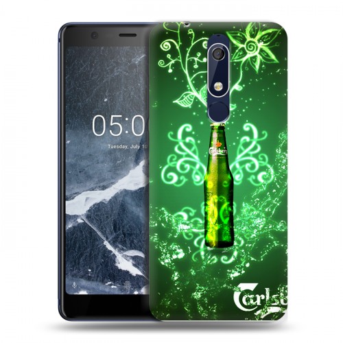 Дизайнерский пластиковый чехол для Nokia 5.1 Carlsberg