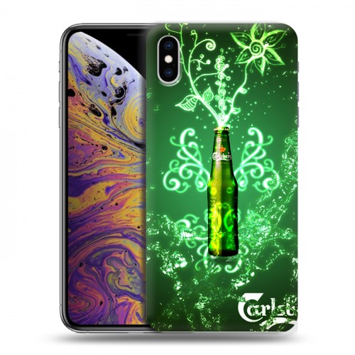 Дизайнерский силиконовый чехол для Iphone Xs Max Carlsberg