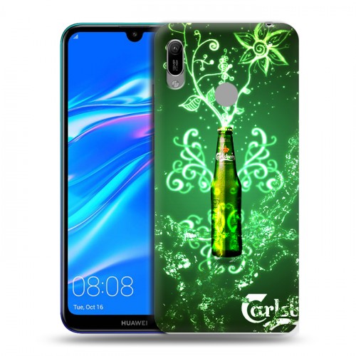 Дизайнерский пластиковый чехол для Huawei Y6 (2019) Carlsberg