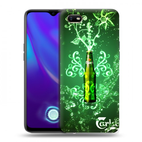 Дизайнерский силиконовый с усиленными углами чехол для OPPO A1k Carlsberg