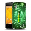 Дизайнерский пластиковый чехол для LG Google Nexus 4 Carlsberg