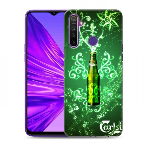 Дизайнерский силиконовый чехол для Realme 5 Carlsberg