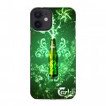 Дизайнерский силиконовый с усиленными углами чехол для Iphone 12 Mini Carlsberg