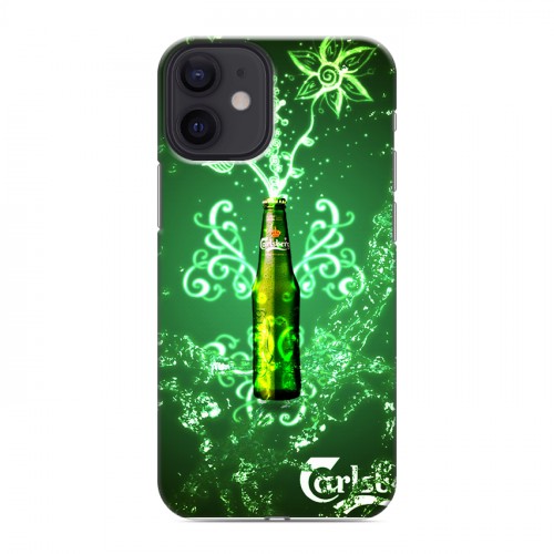 Дизайнерский силиконовый с усиленными углами чехол для Iphone 12 Mini Carlsberg