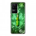 Дизайнерский силиконовый чехол для Xiaomi Poco F4 Carlsberg