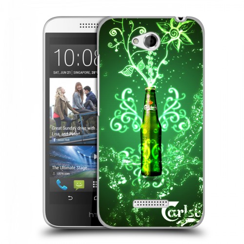 Дизайнерский пластиковый чехол для HTC Desire 616 Carlsberg