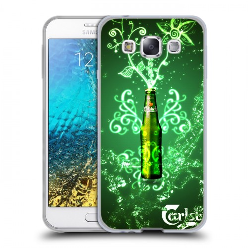 Дизайнерский пластиковый чехол для Samsung Galaxy E5 Carlsberg