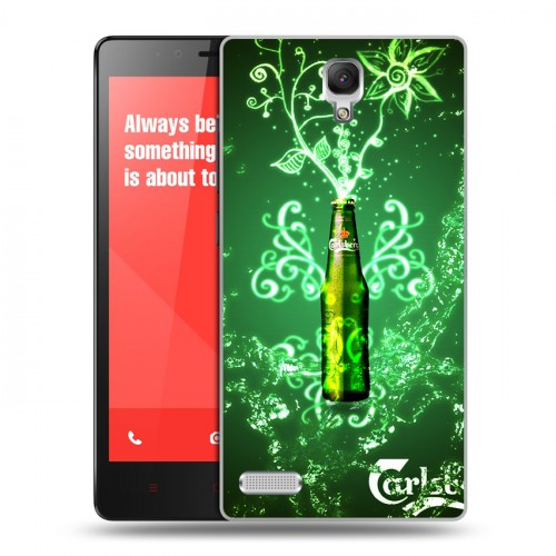 Дизайнерский силиконовый чехол для Xiaomi RedMi Note Carlsberg