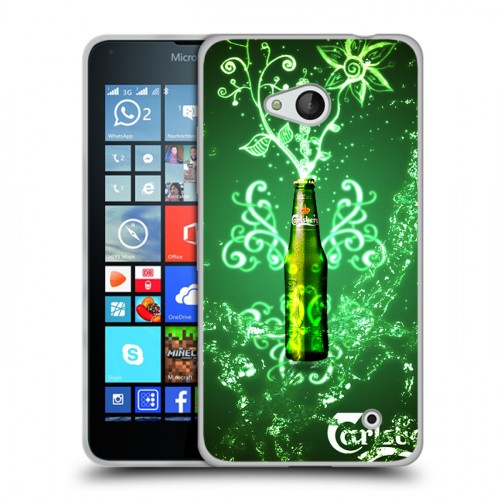 Дизайнерский пластиковый чехол для Microsoft Lumia 640 Carlsberg