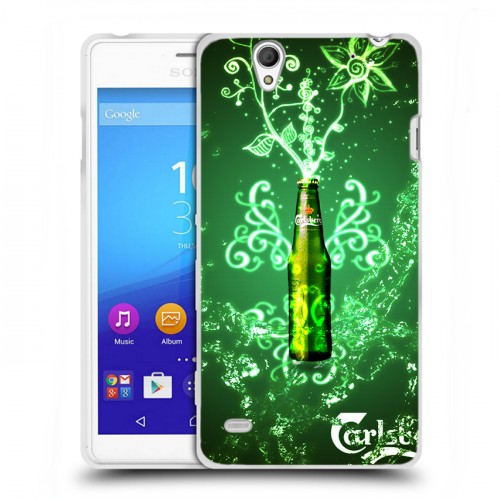 Дизайнерский пластиковый чехол для Sony Xperia C4 Carlsberg