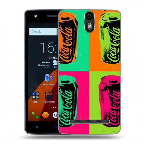 Дизайнерский силиконовый чехол для Wileyfox Storm Coca-cola