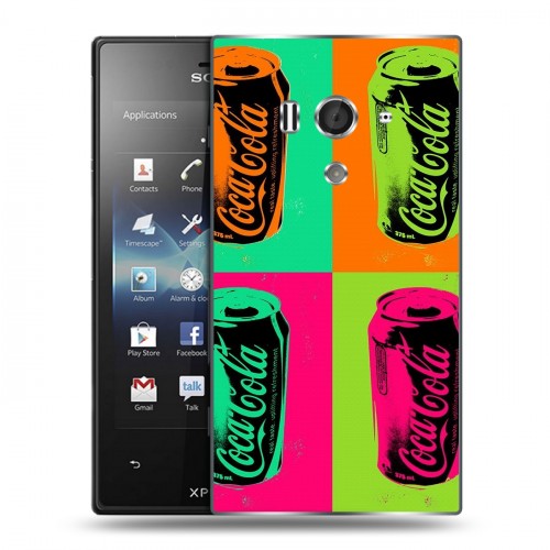 Дизайнерский пластиковый чехол для Sony Xperia acro S Coca-cola