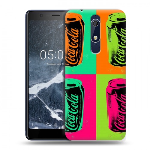 Дизайнерский пластиковый чехол для Nokia 5.1 Coca-cola