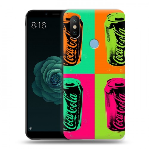 Дизайнерский силиконовый чехол для Xiaomi Mi A2 Coca-cola