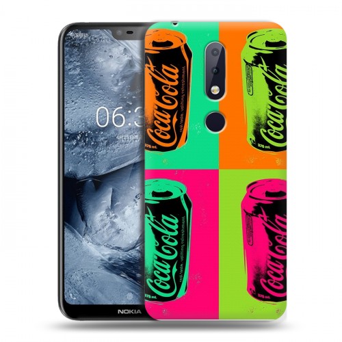 Дизайнерский силиконовый чехол для Nokia 6.1 Plus Coca-cola