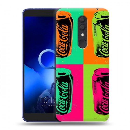 Дизайнерский пластиковый чехол для Alcatel 1X (2019) Coca-cola