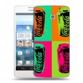 Дизайнерский пластиковый чехол для Huawei Ascend D2 Coca-cola