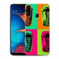 Дизайнерский пластиковый чехол для Samsung Galaxy A20s Coca-cola