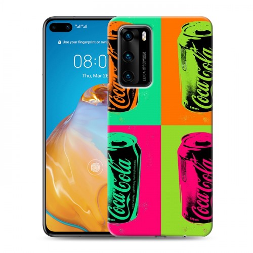 Дизайнерский пластиковый чехол для Huawei P40 Coca-cola