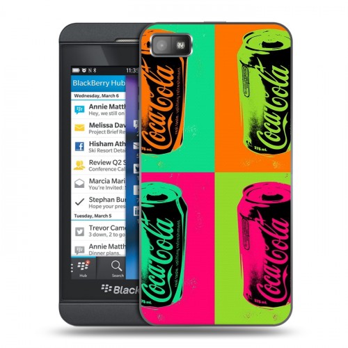 Дизайнерский пластиковый чехол для BlackBerry Z10 Coca-cola