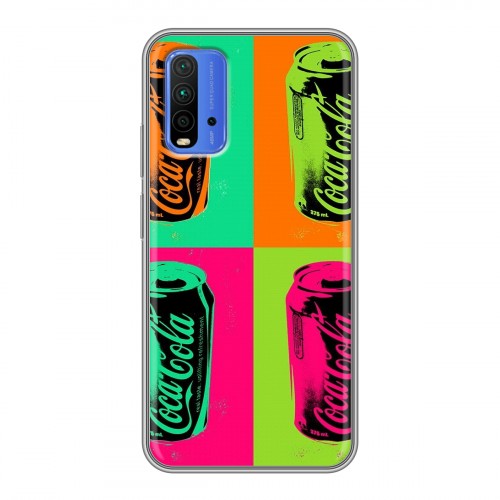 Дизайнерский силиконовый чехол для Xiaomi RedMi 9T Coca-cola