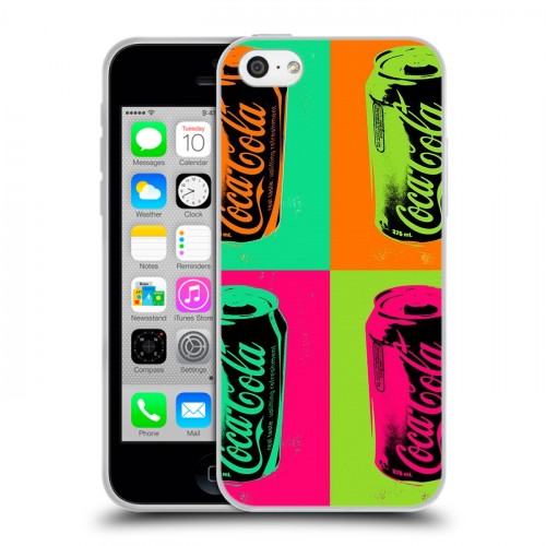 Дизайнерский пластиковый чехол для Iphone 5c Coca-cola