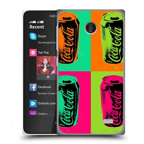 Дизайнерский пластиковый чехол для Nokia X Coca-cola