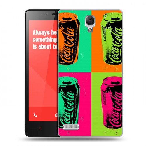 Дизайнерский силиконовый чехол для Xiaomi RedMi Note Coca-cola