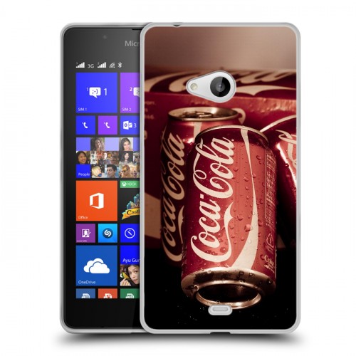 Дизайнерский пластиковый чехол для Microsoft Lumia 540 Coca-cola