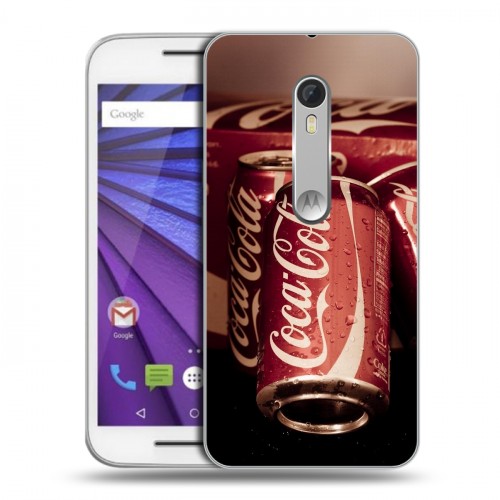 Дизайнерский пластиковый чехол для Lenovo Moto G Coca-cola