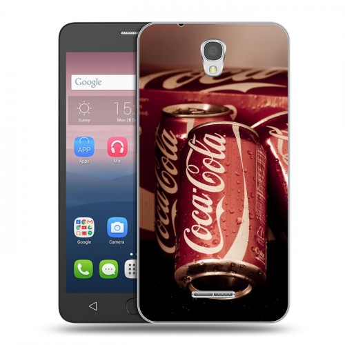 Дизайнерский силиконовый чехол для Alcatel Pop 4 Coca-cola
