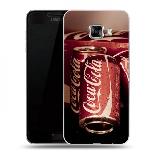Дизайнерский пластиковый чехол для Samsung Galaxy C5 Coca-cola
